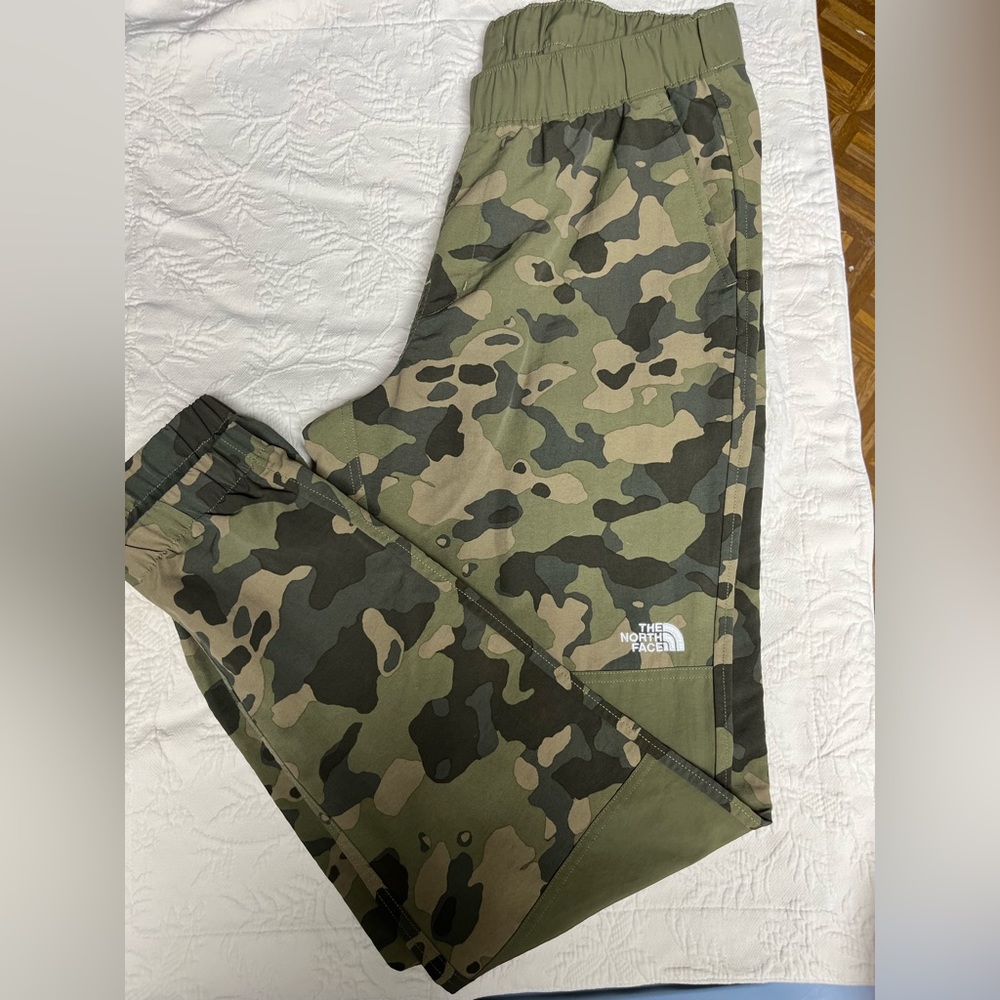 North Face camo joggers
